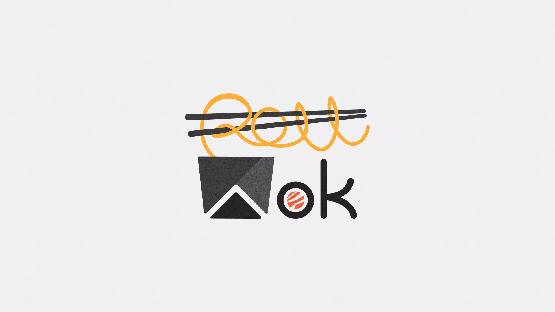 Разработка логотипа суши-бара «Roll Wok Club» в Щучье